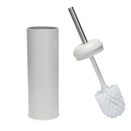 ELLE Paris Speckled Design Toilet Brush & Holder in White