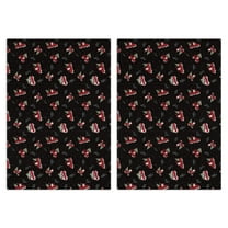 2 Pcs Funny Kitchen Towels,Black Christmas Car and Santa Pattern Microfiber Dish Towels,Kitchen Tea Towels,Kitchen Towel Set (18" X 26")