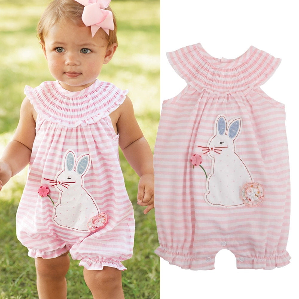 baby girl bunny romper