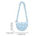 thumbnail image 3 of Bolso de nube Ndcxsfigh bolso de mano de nailon acolchado azul claro, 3 of 8