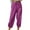 Hot Pink, variant on WREESH Womens Cotton Linen Pants Fashion Summer Casual Loose and Pocket Trousers Pants Yellow