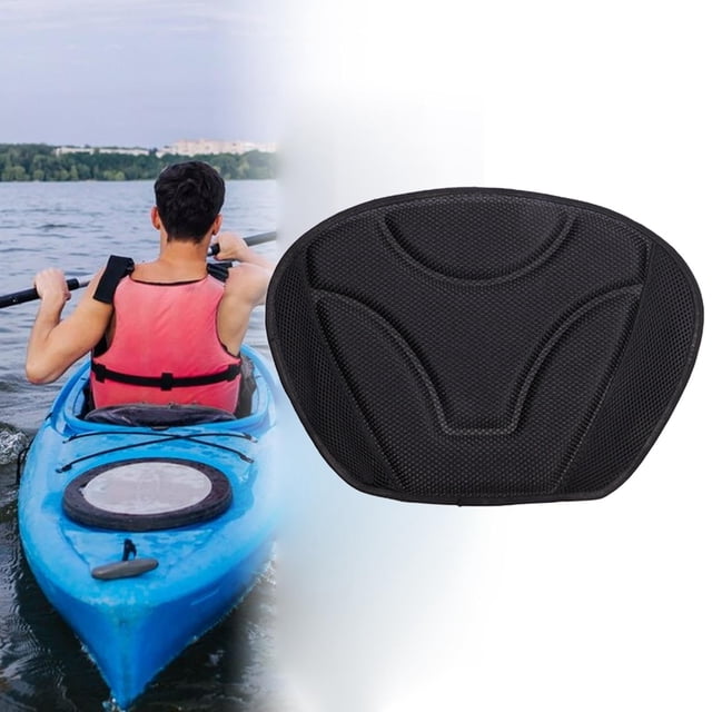 15 Inch X 11 Inch Kayak Backrest Cushion - Thick EVA Padded Seat Pad with Adjustable Straps | Replacement Back Cushion for Inflatable Kayaks | Comfortable & Supportive Accessory for Water Sports
