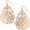 Teardrop - Gold, variant on Humble Chic Rose Gold Dangly Earrings for Women - Boho Filigree Teardrop Earrings
