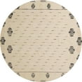 thumbnail image 1 of Ahgly Company Indoor Round Abstract Deep Peach Orange Solid Area Rugs, 5' Round, 1 of 6