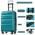 thumbnail image 3 of Luggage Set 13 Piece, Lightweight & Durable Hardshell Suitcases with 8 Silent Spinner Wheels Carry-On & Check-In Sizes for Family Trips, Blue, 3 of 9
