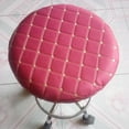 thumbnail image 2 of Round Home Bar Stool Chair Cover Slipcover Grid Red-33cm, 2 of 6