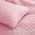 thumbnail image 4 of Exclusivo Mezcla King Size Quilt Set, 3-Piece Lightweight King Quilts Soft Bedspreads Bed Coverlets, Bright Pink, 104"x96", 4 of 9