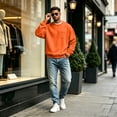 thumbnail image 6 of Men's Pocket Sweatshirt Crew Neck Long Sleeve Chest Pocket Relaxed Fit Soft Casual Pullover Sweatshirt, 6 of 6