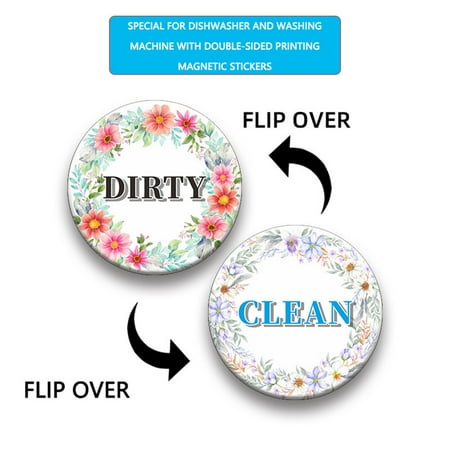

Yjdsgif Clearence Stickers Fun And Practical Home Decor Double Sided Fridge Magnet Dishwasher Magnetic Sticker Clean Dirty Sign Gifts