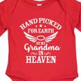 thumbnail image 4 of Inktastic Handpicked for Earth by My Grandma in Heaven Angel Wings Boys or Girls Long Sleeve Baby Bodysuit, 4 of 5