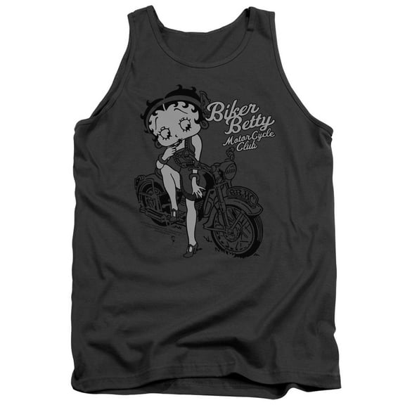 Betty Boop Bbmc Adult Tank Top Charcoal