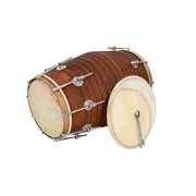 Naad Wooden Dholak Indian Folk Musical Instrument Drum Nuts N Bolt WithCover 2023 Natural