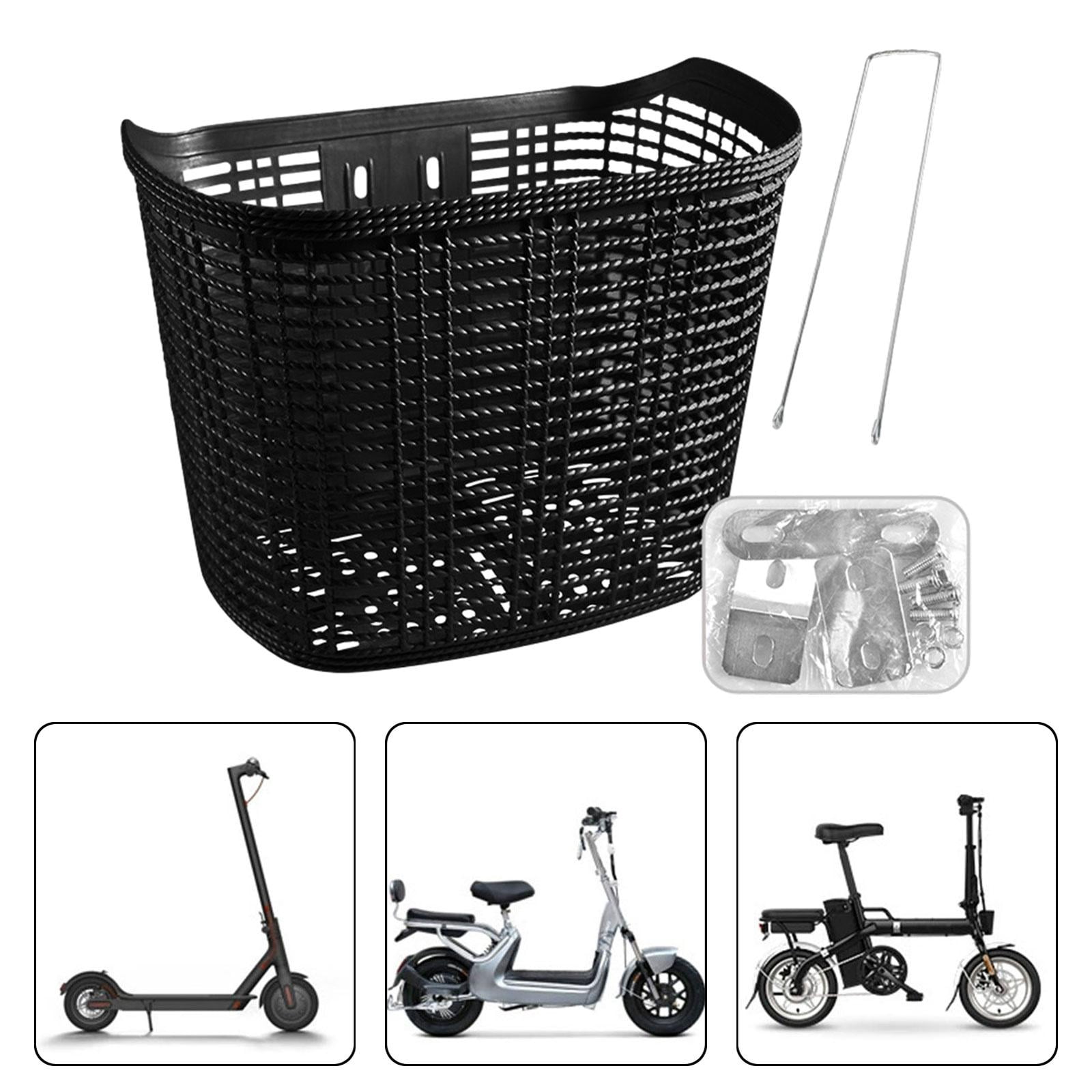 DimyFew Bicycle Basket Storage Basket Lightweight Large Capacity Front Frame Bike Basket Black and Long strut
