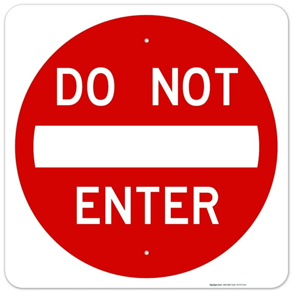 Do Not Enter Square Sign,