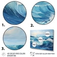 thumbnail image 3 of Designart "Teal White Ocean Charm Pastoral I" Landscapes Floater Framed Canvas Wall Art, 3 of 7