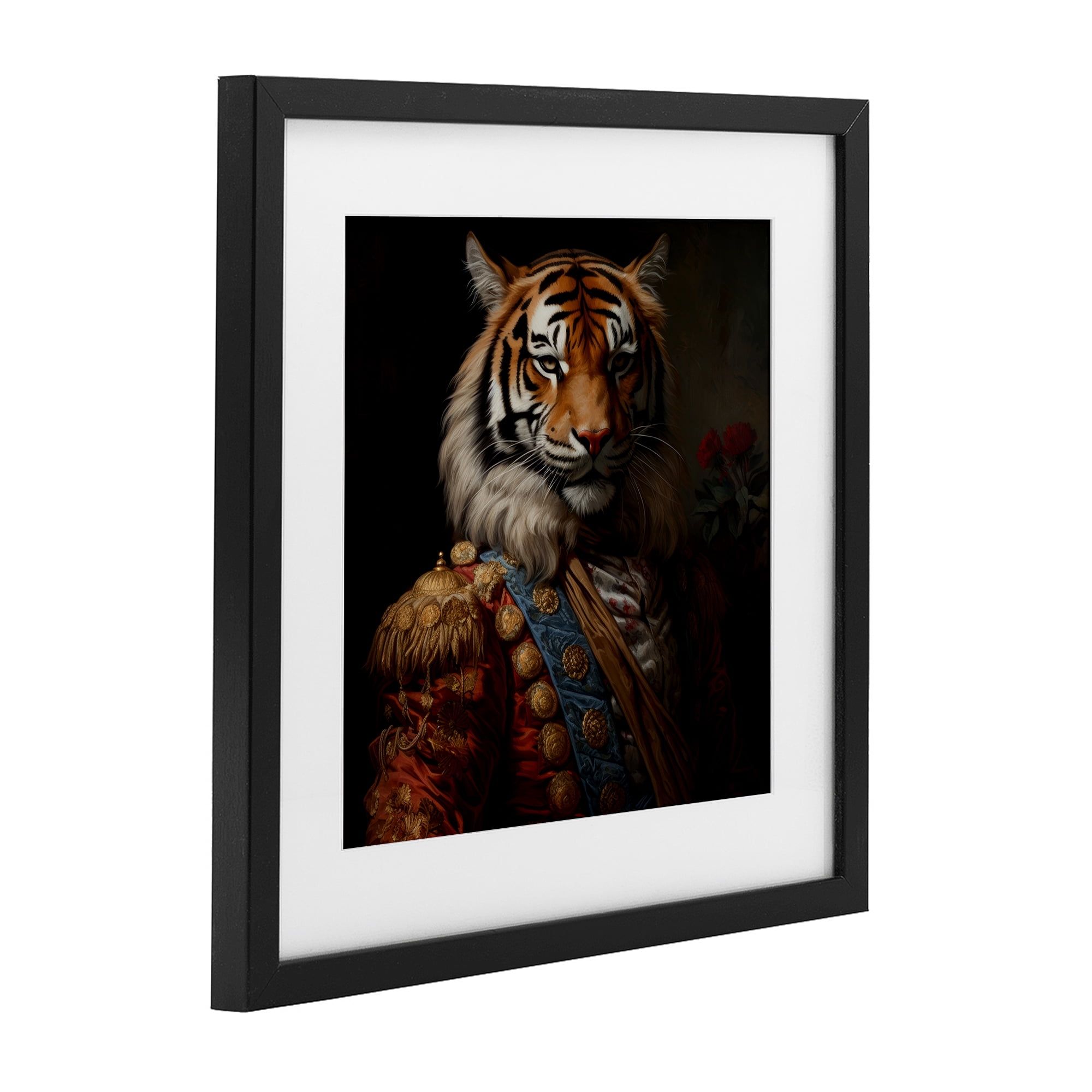Stupell Industries Noble Tiger Transformation Black Framed Print Under Glass, design by Lazar Studio