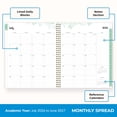 thumbnail image 5 of Blue Sky 2026-2027 Weekly and Monthly Academic Year Planner Calendar, July 2026 - June 2027, 8.5" x 11", Flexible Cover, Wirebound, Laminated Tabs, Storage Pocket, Laurel, 5 of 10