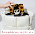 thumbnail image 6 of Panda Sunflower Velvet Portable Jewelry Organizer Box with Removable Compartment - Earring Holder and Gift Jewelry Box, 6 of 7
