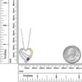 thumbnail image 6 of Gem Stone King 925 Silver and 10K Yellow Gold White Lab Grown Diamond and Purple Amethyst Heart Pendant for Women | 0.89 Cttw | Gemstone April Birthstone | With 18 inch Chain, 6 of 6