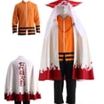 thumbnail image 2 of Cosplay de anime Séptimo Hokage, conjunto completo de disfraz de Halloween con sombrero, uniforme, capa, traje personalizado, 2 of 4