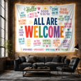 thumbnail image 6 of Welcome Collage with Hello Text, Joyful Retro Style for Aesthetic Decor Lovers, Inclusive Wall Decor, Housewarming Gift, Tapestry Wall Hanging for Entryway and Living Room, 6 of 7