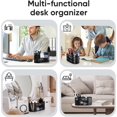 thumbnail image 5 of SHBOTO Mesh Desk Organizer Office Supplies Caddy with Pencil Holder and Storage Baskets for Desktop Accessories, 3 Compartments, Black, 5 of 14