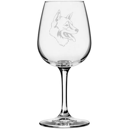 

Tamaskan Dog Themed Etched 12.75oz Libbey Wine Glass