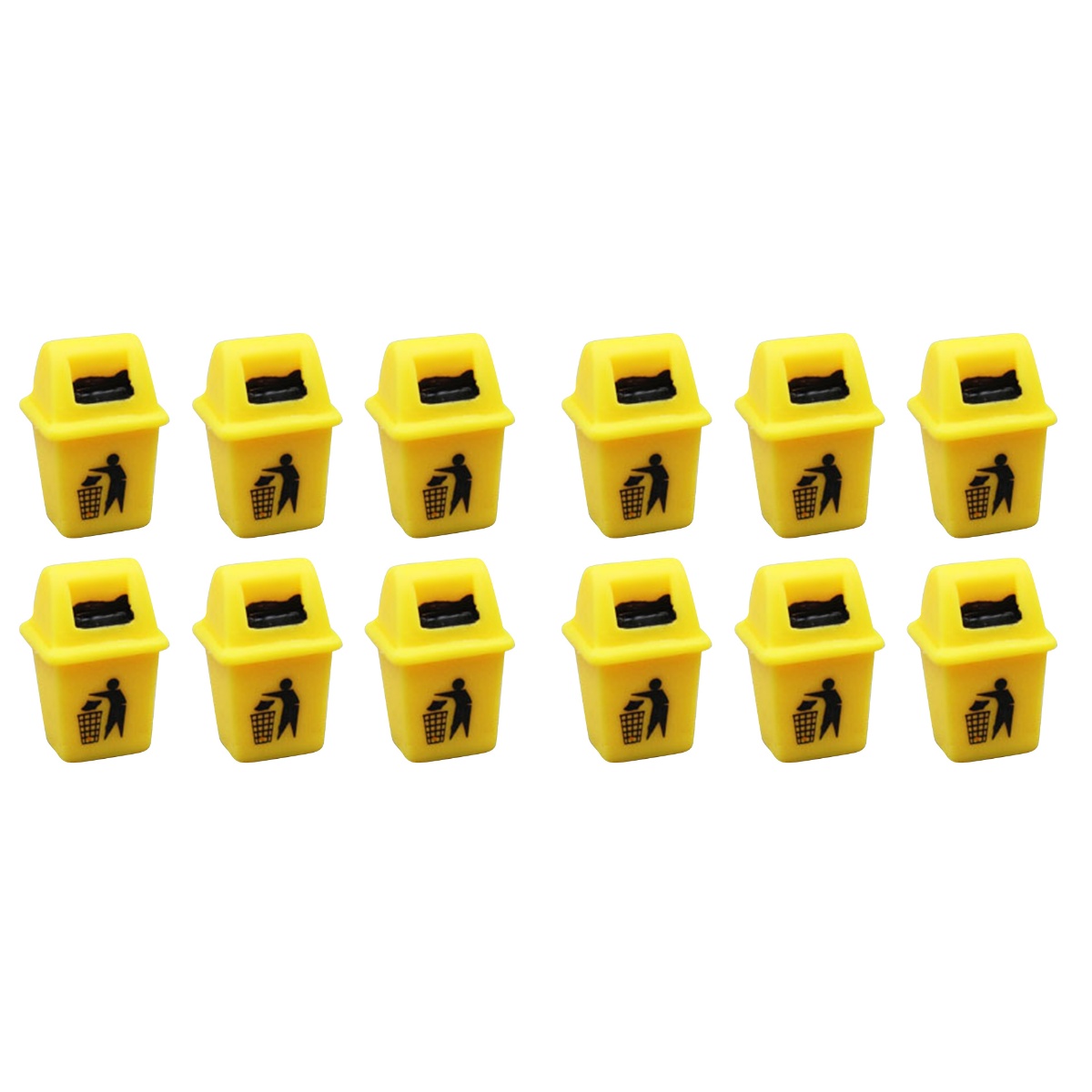 Can Trash Bin Toy Garbage Dollhouse Miniature Birthday Push Office