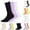 Black, variant on dazeni 3 Pairs Girls' Socks Size 6-14 Years School Uniform Dress Socks Soft Athletic Ruffle Mid-Calf Socks Black 6-14Years