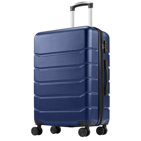 edx 28 Inch Hardside Expandable Luggage with Spinner Wheels  Checked-Large Lightweight Expandable Rolling Luggage with TSA Lock  Blue