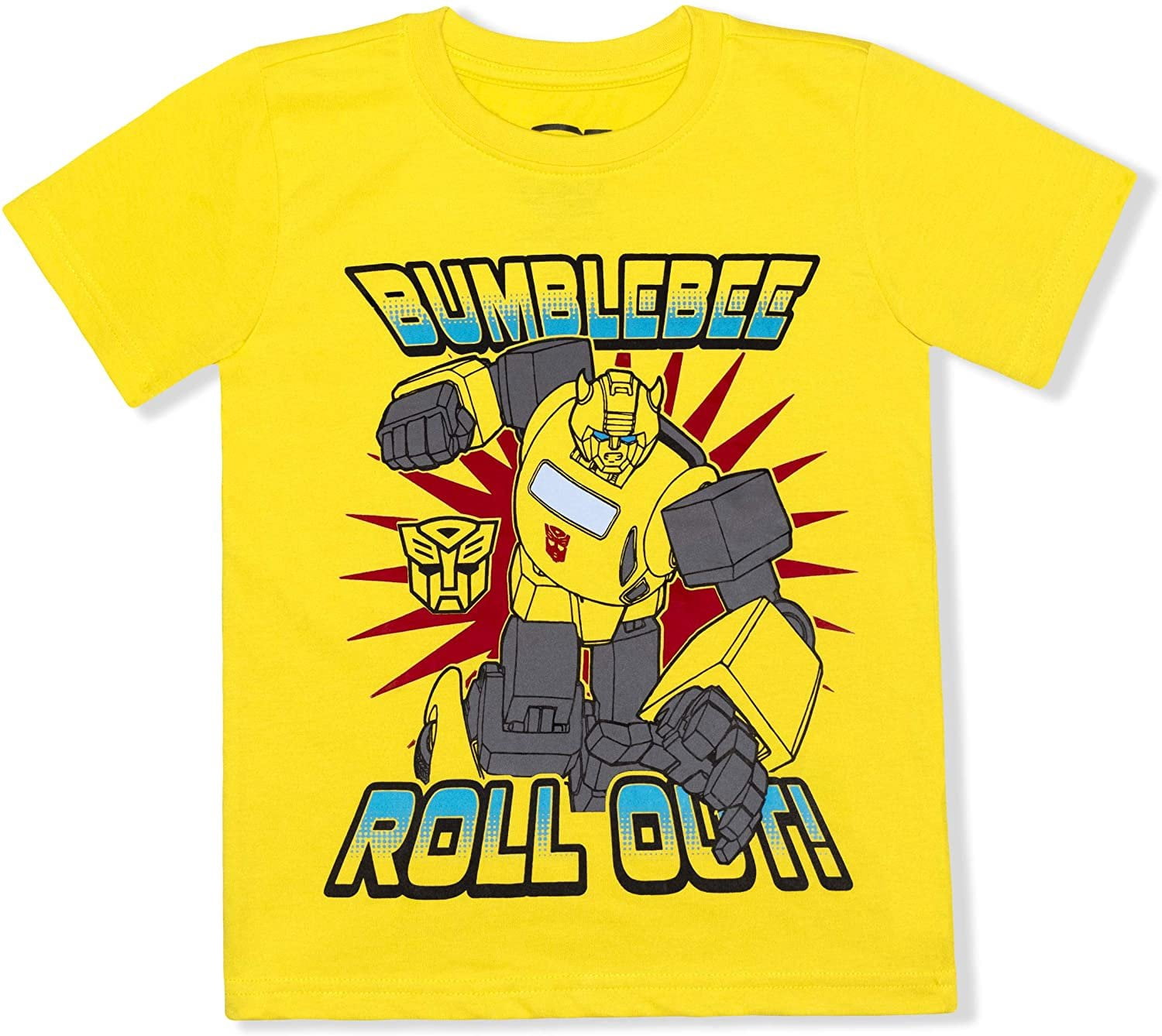 Transformers Optimus Prime and Bumblebee Boys 3 Pack Short Sleeve T-Shirts Tees for Little Kids