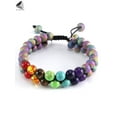 thumbnail image 4 of PULLIMORE 7 Chakra Beads Bracelet Natural Stone Healing Crystals Bracelet Meditation Relax Anxiety Bangle for Women Men (Colorful), 4 of 9