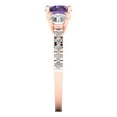 thumbnail image 3 of Clara Pucci 14K Rose Gold 1.97ct Alexandrite Three-Stone Ring for Women, 3 of 8