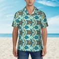 thumbnail image 2 of Balery Turtles And Seahorses Camisas hawaianas de manga corta para hombre, camisas playeras de corte holgado, camisas de vacaciones con botones,X-Large, 2 of 7