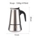 thumbnail image 2 of ¡Liquidación! Cafetera de acero inoxidable TRIEIY con botella de vidrio para estufa, para cocina de inducción, vitrocerámica eléctrica, 9 tazas, color gris., 2 of 8