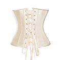 thumbnail image 4 of MISS MOLY Women's Lace Up Boned Corset Jacquard Brocade Waist Training Underbust Blue L, 4 of 4