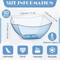 thumbnail image 3 of 50 Pcs Square Plastic Serving Bowls Disposable Snack Salad Bowl Small Party Candy Bar Containers Taco Bar Serving Dishes for Buffet Chips Fruit (8 oz,Blue), 3 of 7