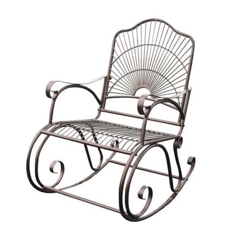 Bowery Hill Iron High Back Patio Rocker