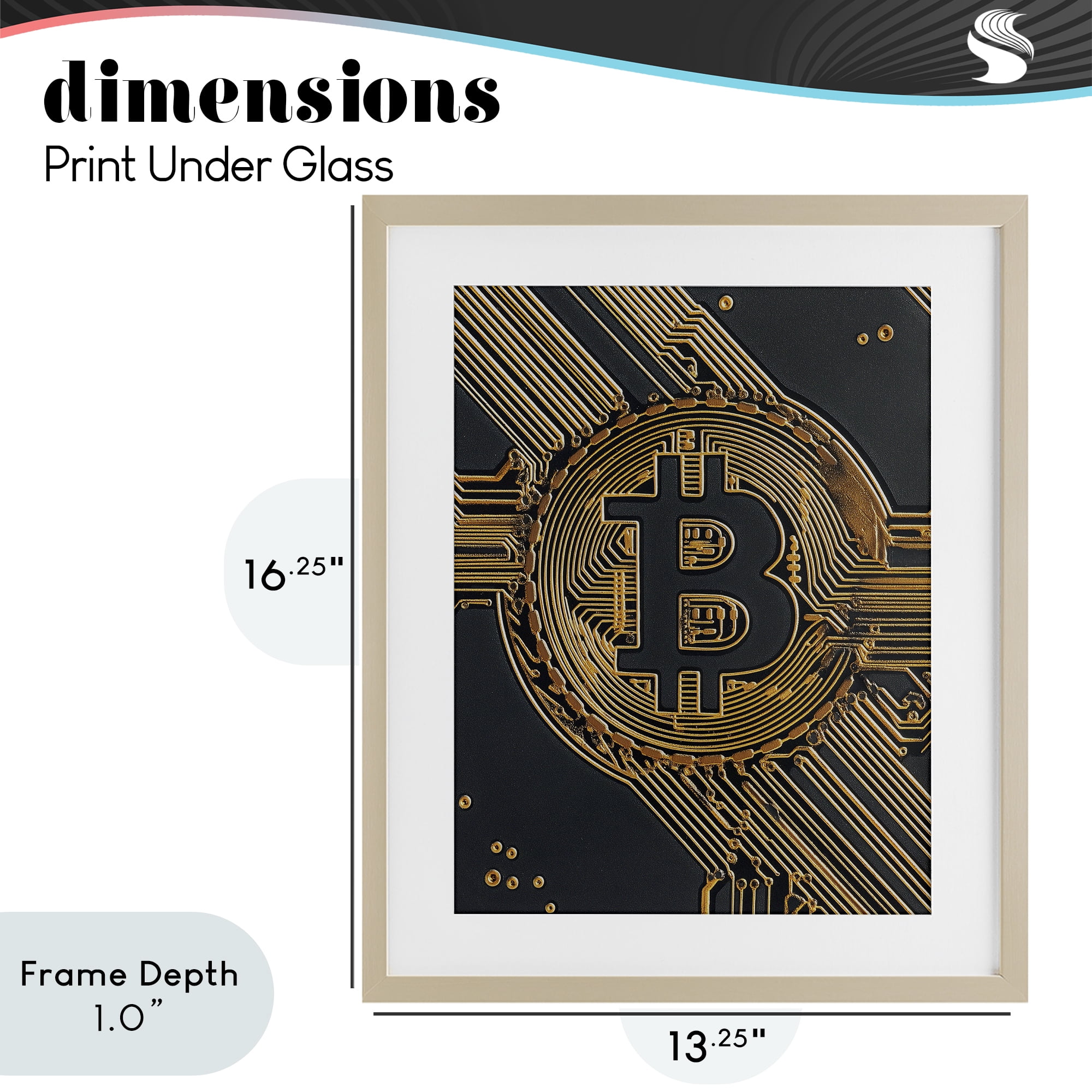 Stupell Industries Web Of Wealth Circuits Birch Framed Print Under Glass, design by Svetlana Aleynikova