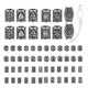 thumbnail image 1 of Cuentas vikingas para el cabello, cuentas tubulares, rastas para barbas, colgantes y pulseras para el cabello, accesorios para el cabello con nudos DIY. Plata, 1 of 8