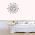 thumbnail image 6 of OTVIAP Metallic Silver Flower-Shaped Wall Clock Living Room Office, 6 of 7