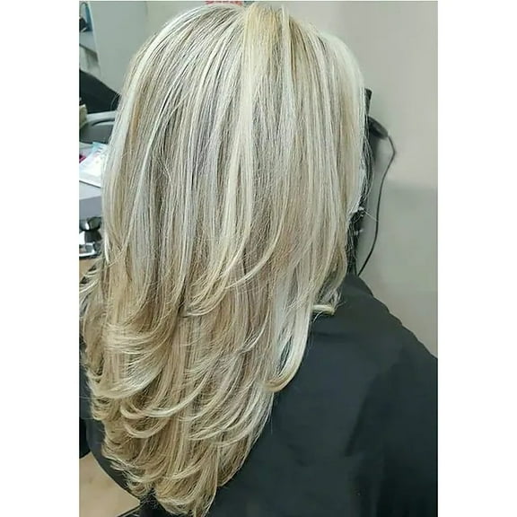 Zhuge Wavy Wig No Bangs Middle Parted Cosplay Hair for Daily Party,23.6in，A48