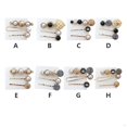thumbnail image 1 of Pinzas para el pelo antideslizantes, 3 uds., botón, perla de imitación, horquilla con flecos de Metal LingWen 8390605709234, 1 of 1