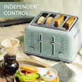 thumbnail image 5 of BUYDEEM 4-slice Toaster, Cozy Greenish, Extra Wide Slots, 5 of 6