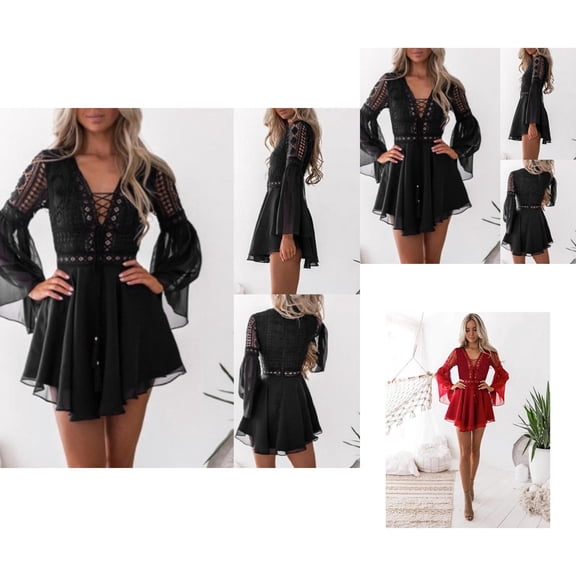 Evening Gowns for Women formal Midi Dresses for Women Lace Long Sleeve Party Pencil Dress Bandage Dresses
