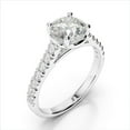 thumbnail image 4 of 2.28 Ct Solitaire Round Natural Moissanite Wedding Beautiful Rings for Women Solid 18K White Gold, 4 of 8