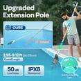 thumbnail image 7 of SPECSTAR Cordless Pool Vacuum with Telescopic & Extension Poles 9.12ft, 18.5 GPM Suction, 60-Min Run Time, Handheld Cleaner Rechargeable with Battery Indicator for Pools/Spas/Hot Tubs - Green, 7 of 7