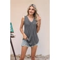 thumbnail image 4 of Tank Tops for Women Summer V Neck T Shirts Sleeveless Basic Tee Loose Fit 2025 Fashion Gray L, 4 of 9