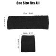 thumbnail image 4 of Unique Bargains 3 pcs Sport Headband Wristband Stretchy Cotton Blend Sweat Absorbing Black, 4 of 7