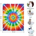 thumbnail image 4 of Rainbow Tie Dye Sunburst Blanket,Comfortable Soft Flannel Throw Blanket,All Season,Warm Lightweight Blankets for Sofa Bed Couch Living Room Chair,30"x40", 4 of 4